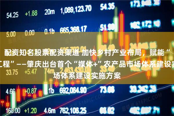 配资知名股票配资渠道 加快乡村产业布局，赋能“百千万工程”——肇庆出台首个“媒体+”农产品市场体系建设实施方案